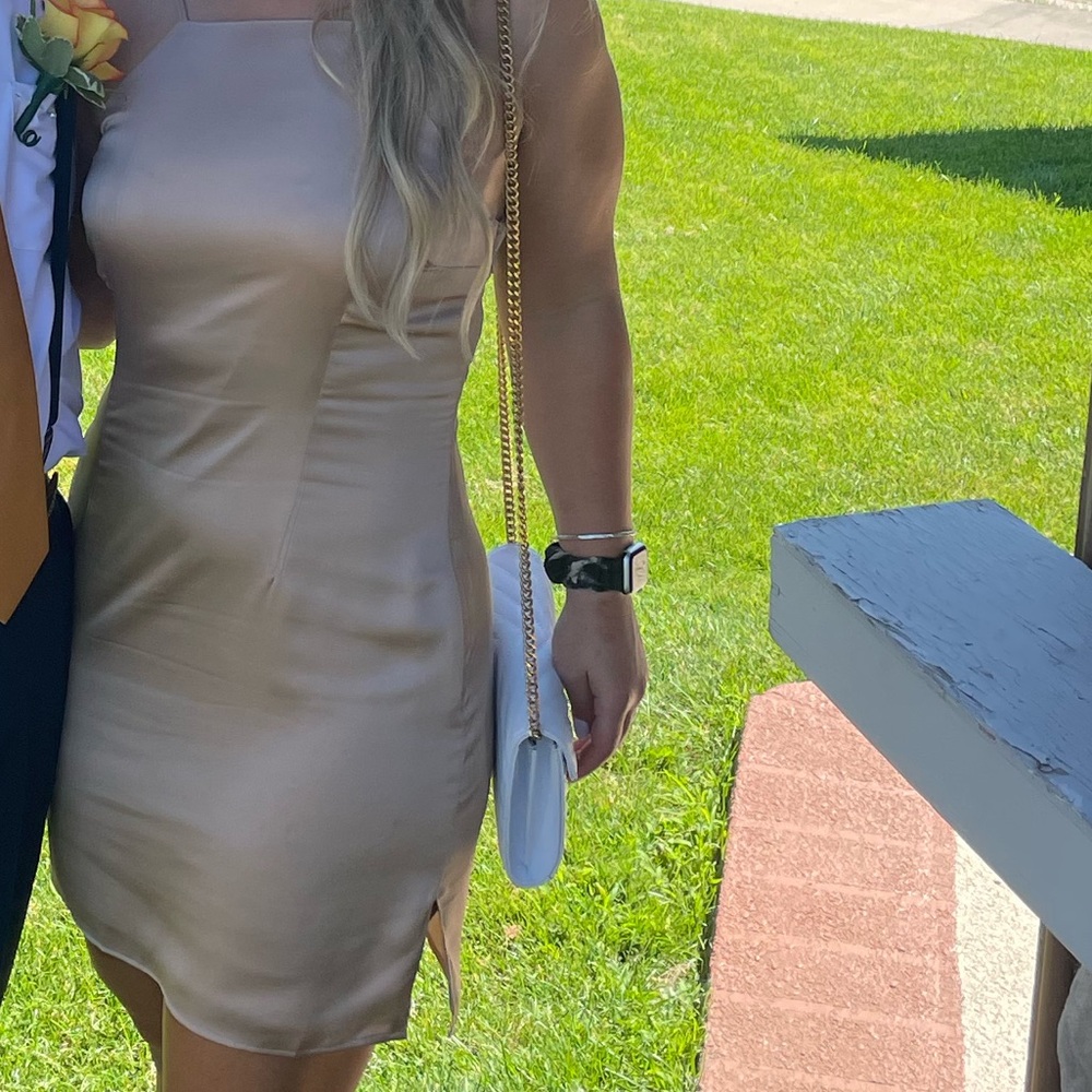Abercrombie & Fitch Champagne Wedding Guest Dress